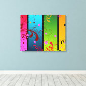 Abstracte Floral PanelsFl Canvas Afdruk (Insitu (Houten vloer))