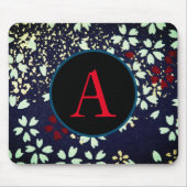 ABSTRACTE FLORAL PATTERN CUSTOM INITIAAL Mousepad Muismat (Voorkant)