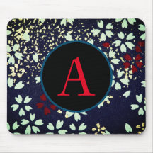 ABSTRACTE FLORAL PATTERN CUSTOM INITIAAL Mousepad