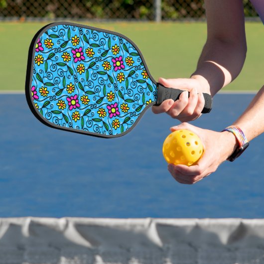 Abstracte Floral Pickleball Paddle (Insitu)