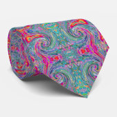 Abstracte Floral Psychedelic Rainbow Waves of Colo Stropdas (Opgerold)