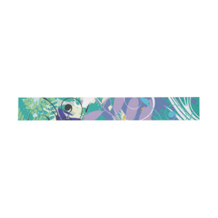 ABSTRACTE FLORAL STAR Bat Mitzvah Envelope Band Uitnodigingen Wikkel