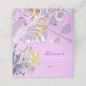 ABSTRACTE FLORAL STAR Bat Mitzvah Seating Escort (Buitenkant ongevouwen)