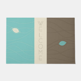 Abstracte Floral Welcome Floormat Deurmat