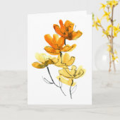 Abstracte florale achtergrond kaart (Gele Bloem)