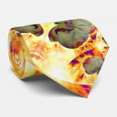 Abstracte florale tropische orchidee schilderij stropdas (Opgerold)