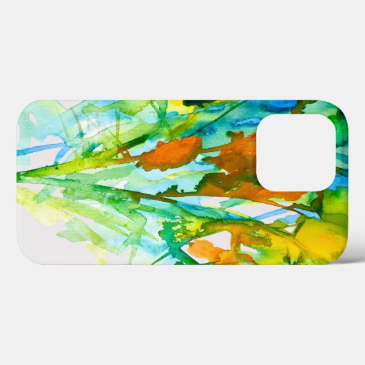 Abstracte florale waterverf Case-Mate iPhone case (Achterkant (horizontaal))