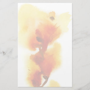 Abstracte florale waterverf schilderijen 2 briefpapier