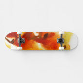 Abstracte florale waterverf schilderijen 2 skateboard (Horizontaal)