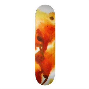 Abstracte florale waterverf schilderijen 2 skateboard