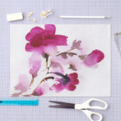 Abstracte florale waterverf schilderijen 4 tissuepapier (Craft)