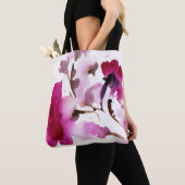 Abstracte florale waterverf schilderijen 4 tote bag (Dichtbij)