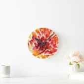 Abstracte florale waterverf schilderijen 5 ronde klok (Huis)