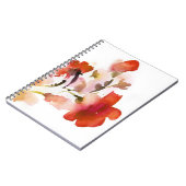 Abstracte florale waterverf schilderijen notitieboek (Linkerzijde)