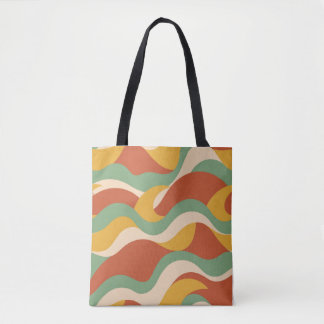 Abstracte Flow All-Over-Print Schoudertassen Draagtas