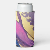 Abstracte Flow Art- Blauw Paarse Roze en Goud- (Seltzer Voorkant)