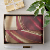 Abstracte Flow Art-Red en Gold- Tissuepapier (Geschenk)