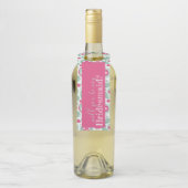Abstracte Flower Bottle Hangers Hot Pink Mint Gree (Op fles)