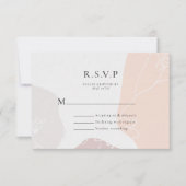 Abstracte Flower Wedding Response Kaart (Voorkant)
