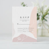 Abstracte Flower Wedding Response Kaart (Staand voorkant)