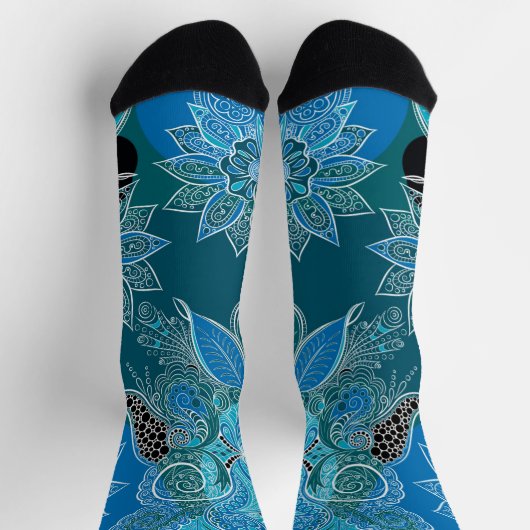Abstracte Flowers Boho Sokken (Top)