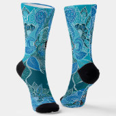 Abstracte Flowers Boho Sokken (Gebogen)