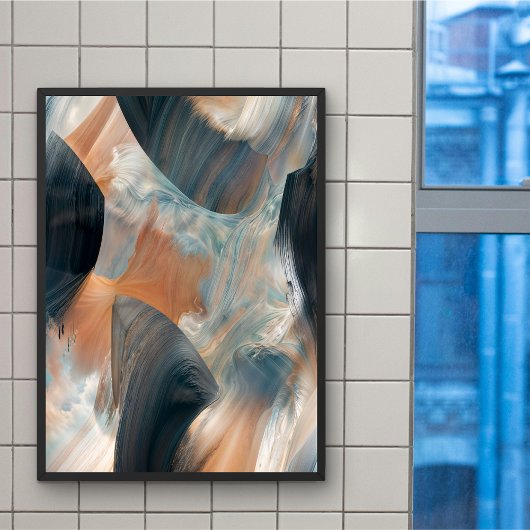 Abstracte Fluid Dreamscape Flow Art Poster