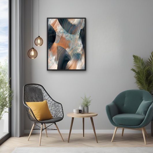 Abstracte Fluid Dreamscape Flow Art Poster