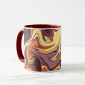 Abstracte Fluid Swirl Design in warme tinten Mok (Voorkant links)