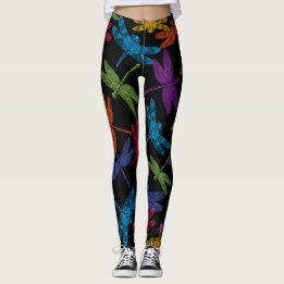 ABSTRACTE FLYPATROON VOOR KLEURENDRAGONFLIES LEGGINGS