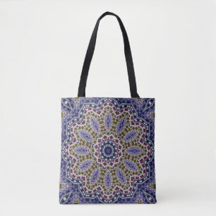 Abstracte folk mandala ethno traditionele sierbloe draagtas