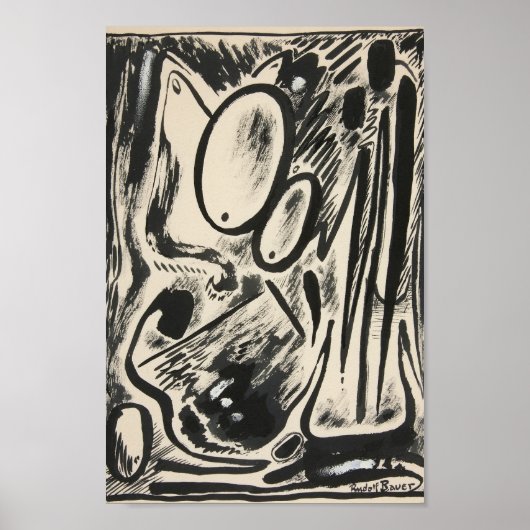 Abstracte formulieren | Rudolf Bauer Poster (Voorkant)