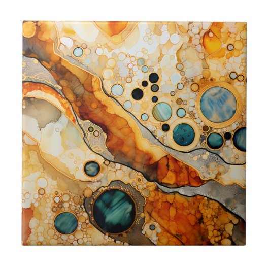 Abstracte Fossiele Tegel Tegeltje (Voorkant)