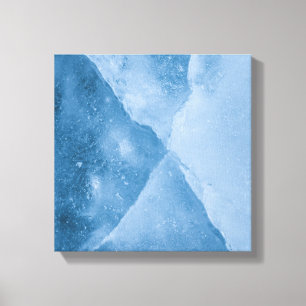 Abstracte foto van Light Blue Ice Canvas Afdruk