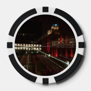 Abstracte fotopokerfiches, gebouw poker chips