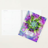 Abstracte fractaalnaam kleurrijke spiraalvormige r planner (Display)