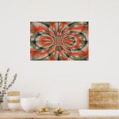 Abstracte Fractal Art Poster Print Kaleidoscopisch (Keuken)