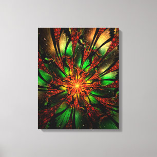 Abstracte fractal bloem ontwerp. canvas afdruk