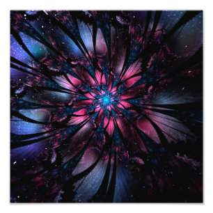 Abstracte fractal bloem ontwerp. foto afdruk