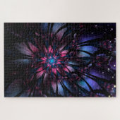 Abstracte fractal bloem ontwerp. legpuzzel (Horizontaal)