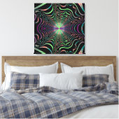 Abstracte Fractal Web Wrapped Canvas Print (Insitu (Slaapkamer))