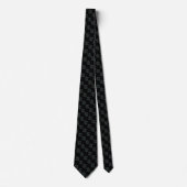 Abstracte Fractal White Snowflake op Black Necktie Stropdas (Voorkant)