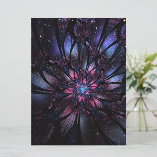 Abstracte fractale bloem. (Staand voorkant)