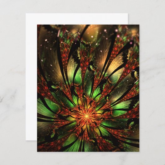 Abstracte fractale bloem. (Voorkant / Achterkant)