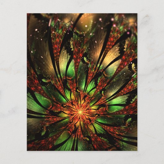 Abstracte fractale bloem. (Voorkant)