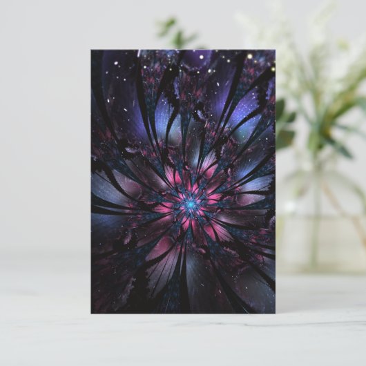 Abstracte fractale bloem. aankondiging (Staand voorkant)