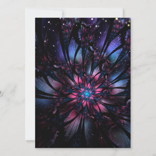 Abstracte fractale bloem. advieskaart