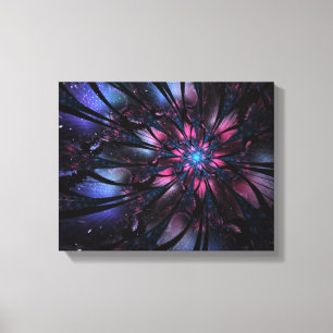 Abstracte fractale bloem. canvas afdruk