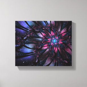 Abstracte fractale bloem.  canvas afdruk