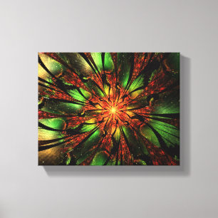 Abstracte fractale bloem. canvas afdruk